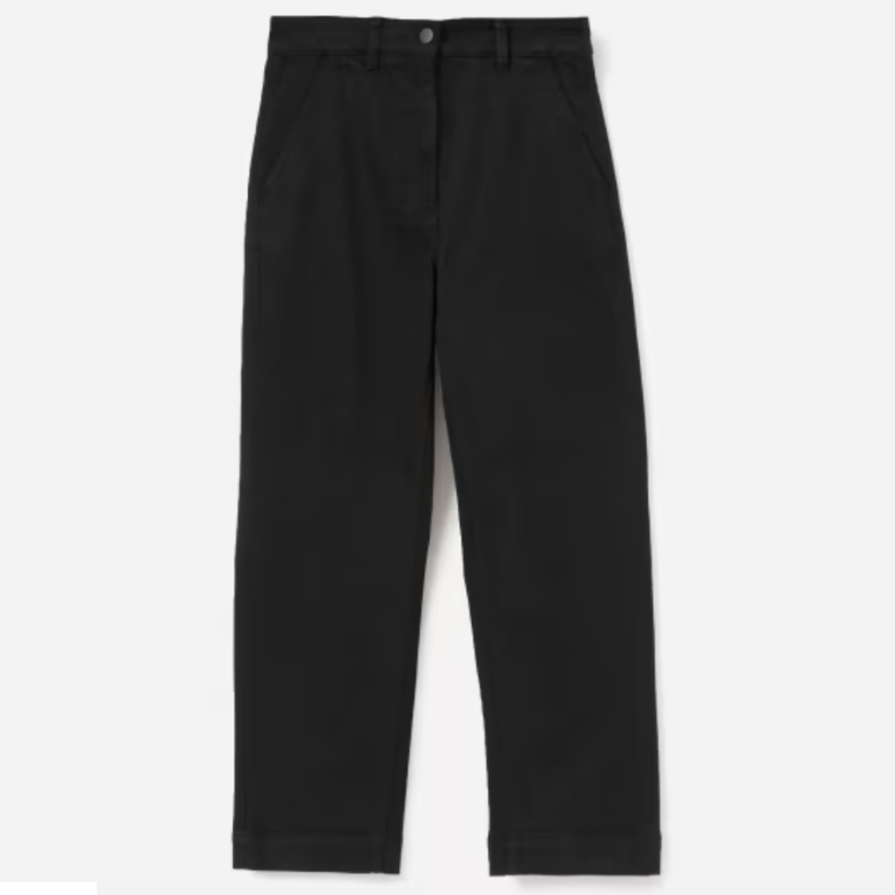 Everlane cropped straight tall pants in black -- XS